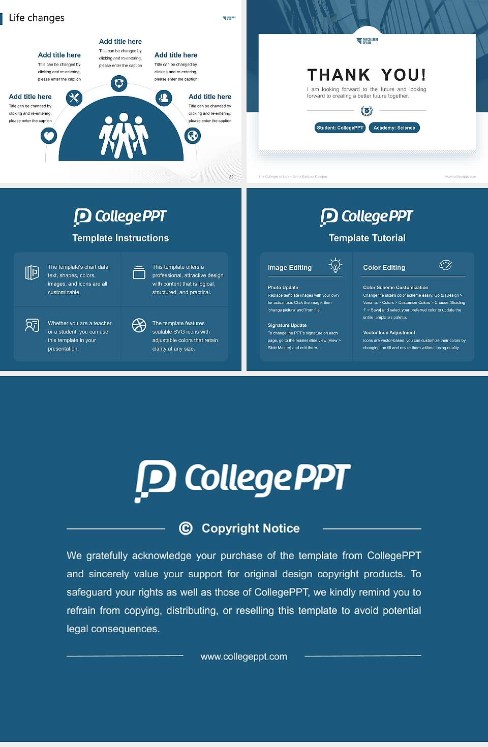The Colleges of Law – Santa Barbara Campus National Scholarship Defense PPT Template4:3 ratio PPT effect preview image4