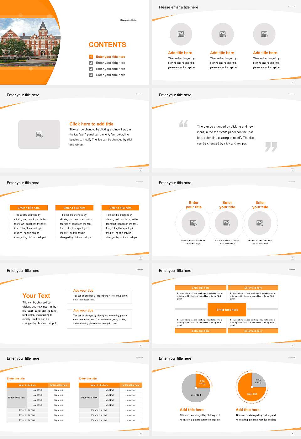 University of Findlay Course/Courseware Creation PPT Template16:9 ratio PPT effect preview image2