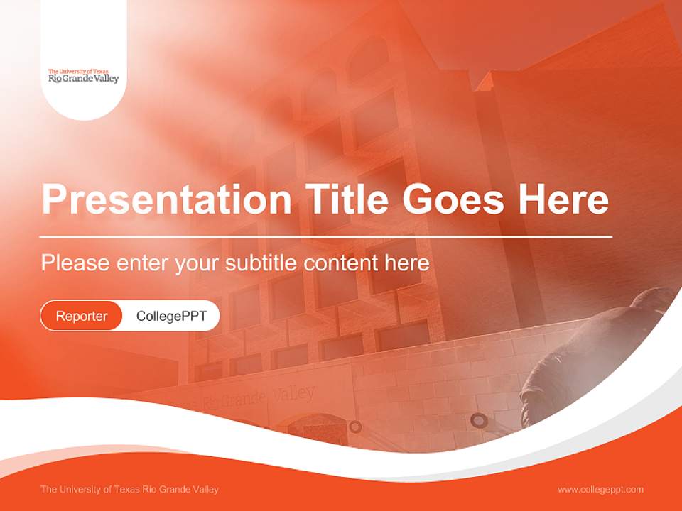 The University of Texas Rio Grande Valley Lecture Sharing and Networking Event PPT Template4:3 ratio PPT effect preview image4