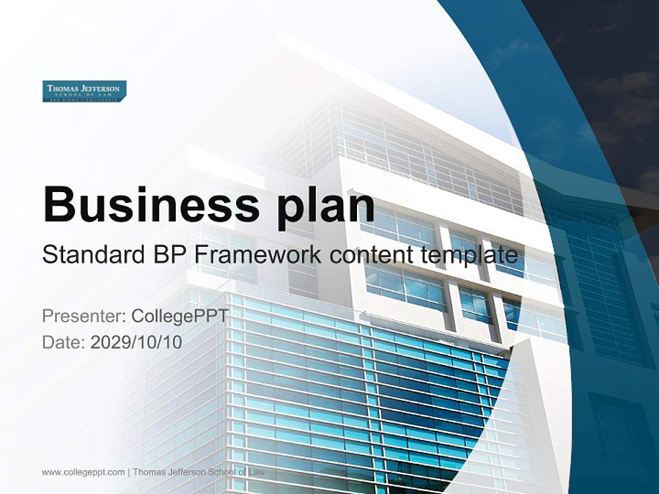 Thomas Jefferson School of Law Competition/Entrepreneurship Contest PPT Template4:3 ratio PPT effect preview image9