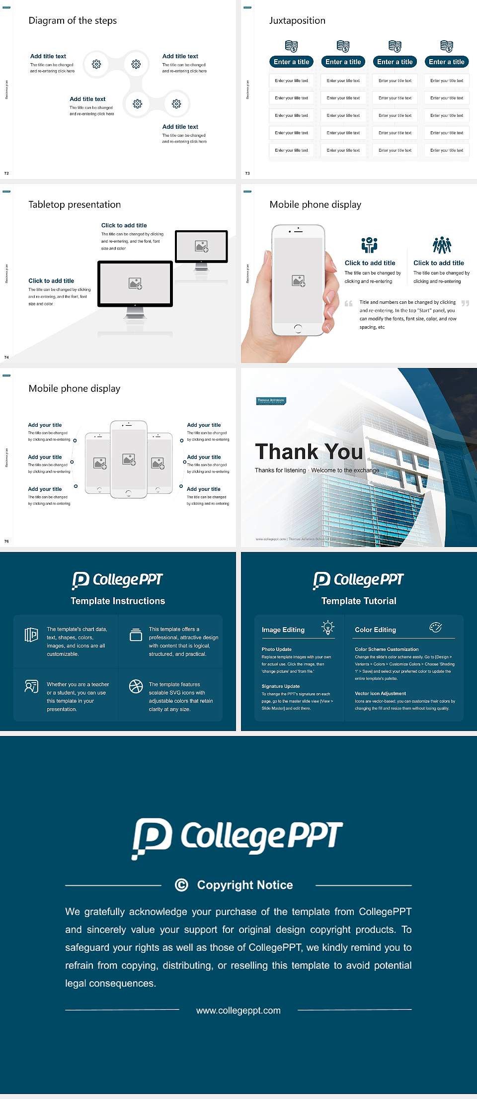 Thomas Jefferson School of Law Competition/Entrepreneurship Contest PPT Template4:3 ratio PPT effect preview image9