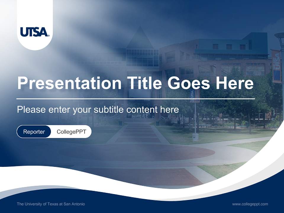 The University of Texas at San Antonio Lecture Sharing and Networking Event PPT Template4:3 ratio PPT effect preview image4