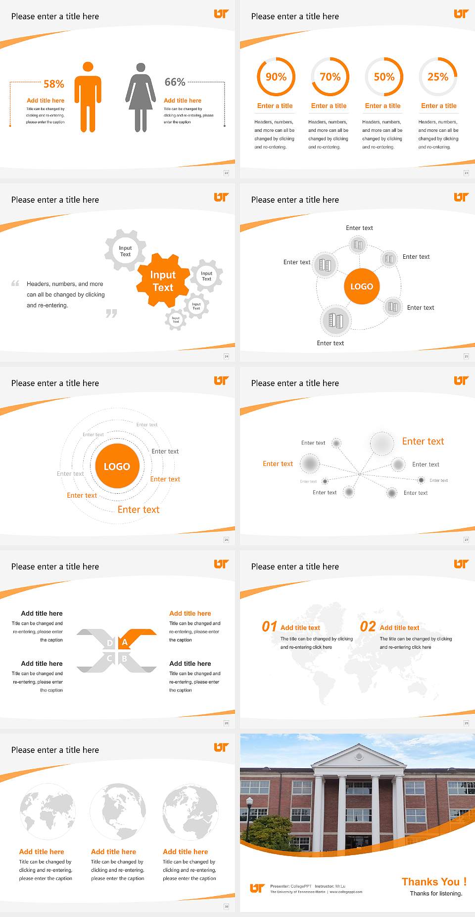 The University of Tennessee-Martin Course/Courseware Creation PPT Template4:3 ratio PPT effect preview image4