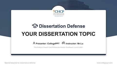 The College of Health Care Professions-Houston Southwest Graduation Thesis Defense PPT Template