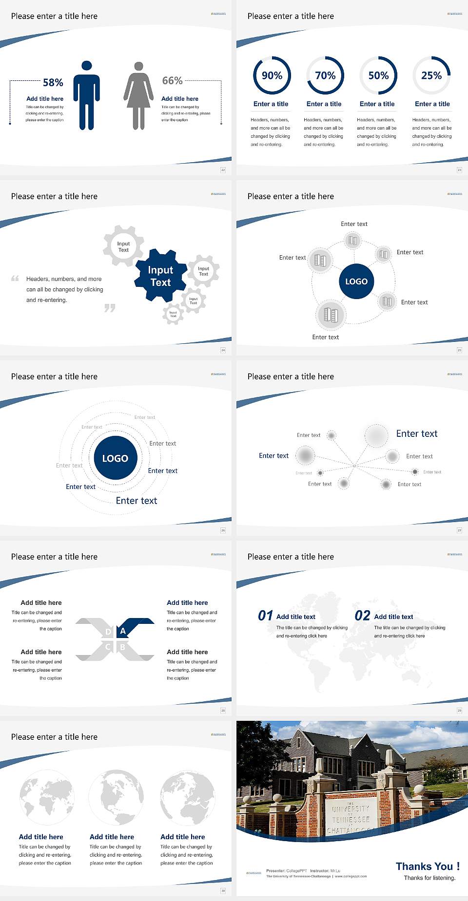 The University of Tennessee-Chattanooga Course/Courseware Creation PPT Template4:3 ratio PPT effect preview image4