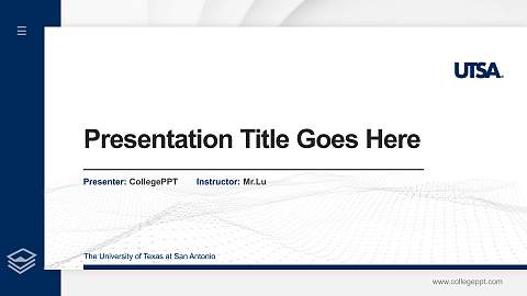 The University of Texas at San Antonio Thesis Proposal/Graduation Defense PPT Template