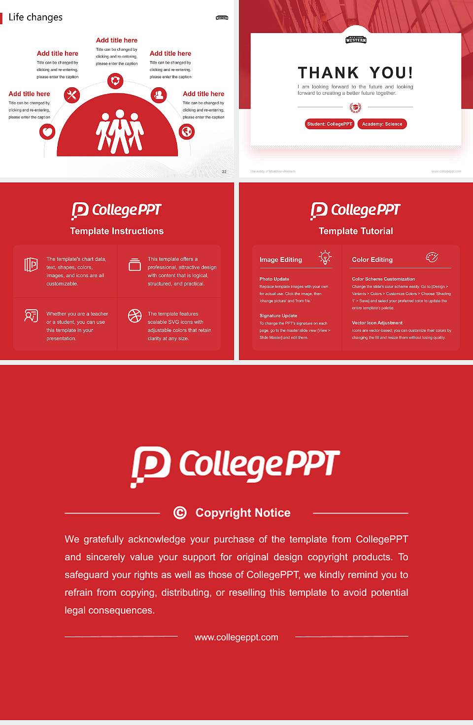 University of Montana-Western National Scholarship Defense PPT Template4:3 ratio PPT effect preview image4