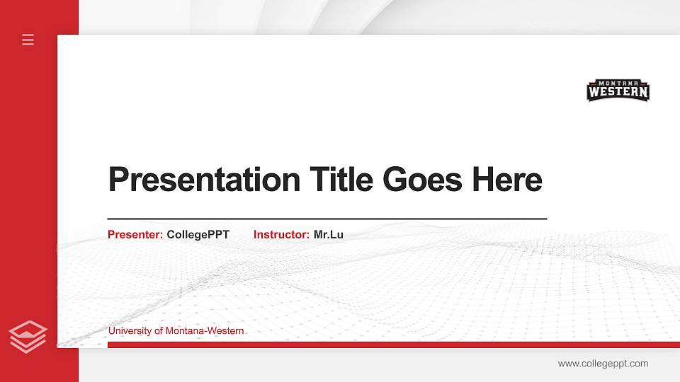 University of Montana-Western Thesis Proposal/Graduation Defense PPT Template16:9 ratio PPT effect preview image