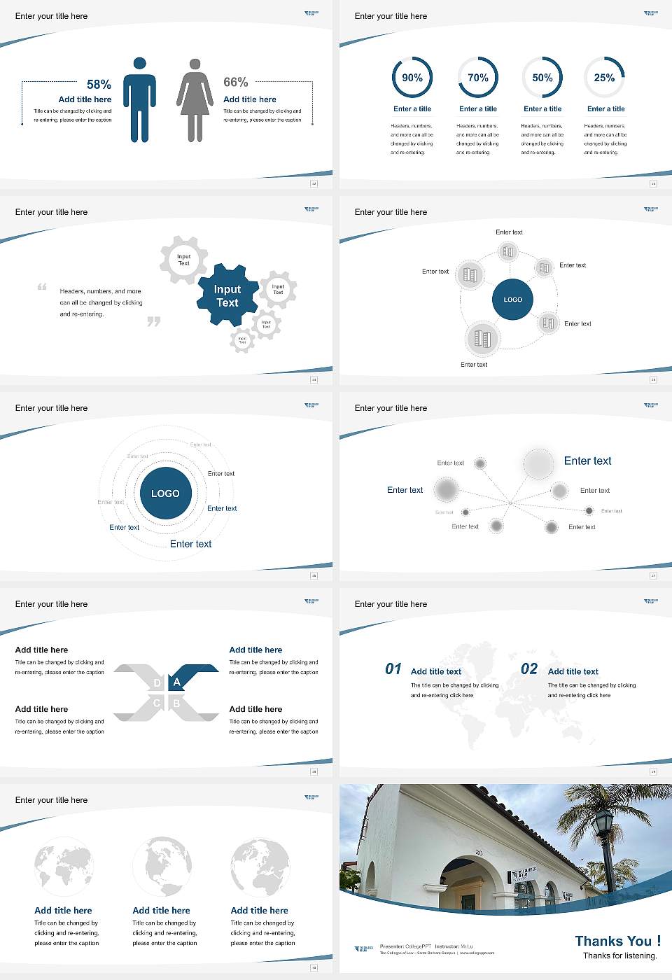 The Colleges of Law – Santa Barbara Campus Course/Courseware Creation PPT Template16:9 ratio PPT effect preview image4