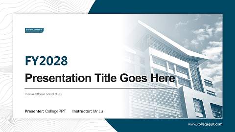 Thomas Jefferson School of Law Academic Presentation/Research Findings Report PPT Template