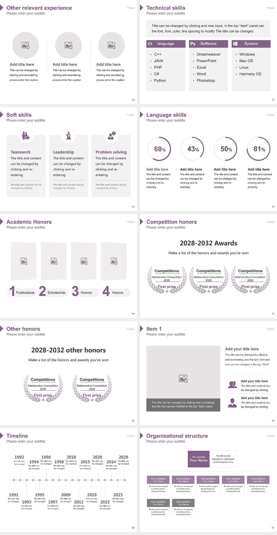 The College of Idaho Resume PPT Template4:3 ratio PPT effect preview image3