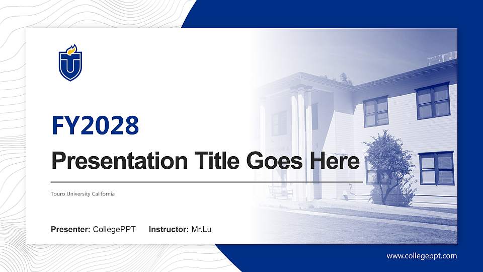 Touro University California Academic Presentation/Research Findings Report PPT Template16:9 ratio PPT effect preview image