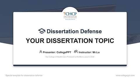 The College of Health Care Professions-McAllen Graduation Thesis Defense PPT Template