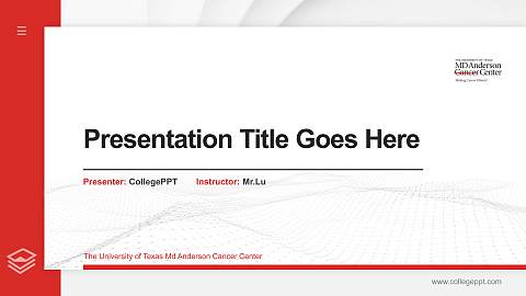 The University of Texas Md Anderson Cancer Center Thesis Proposal/Graduation Defense PPT Template