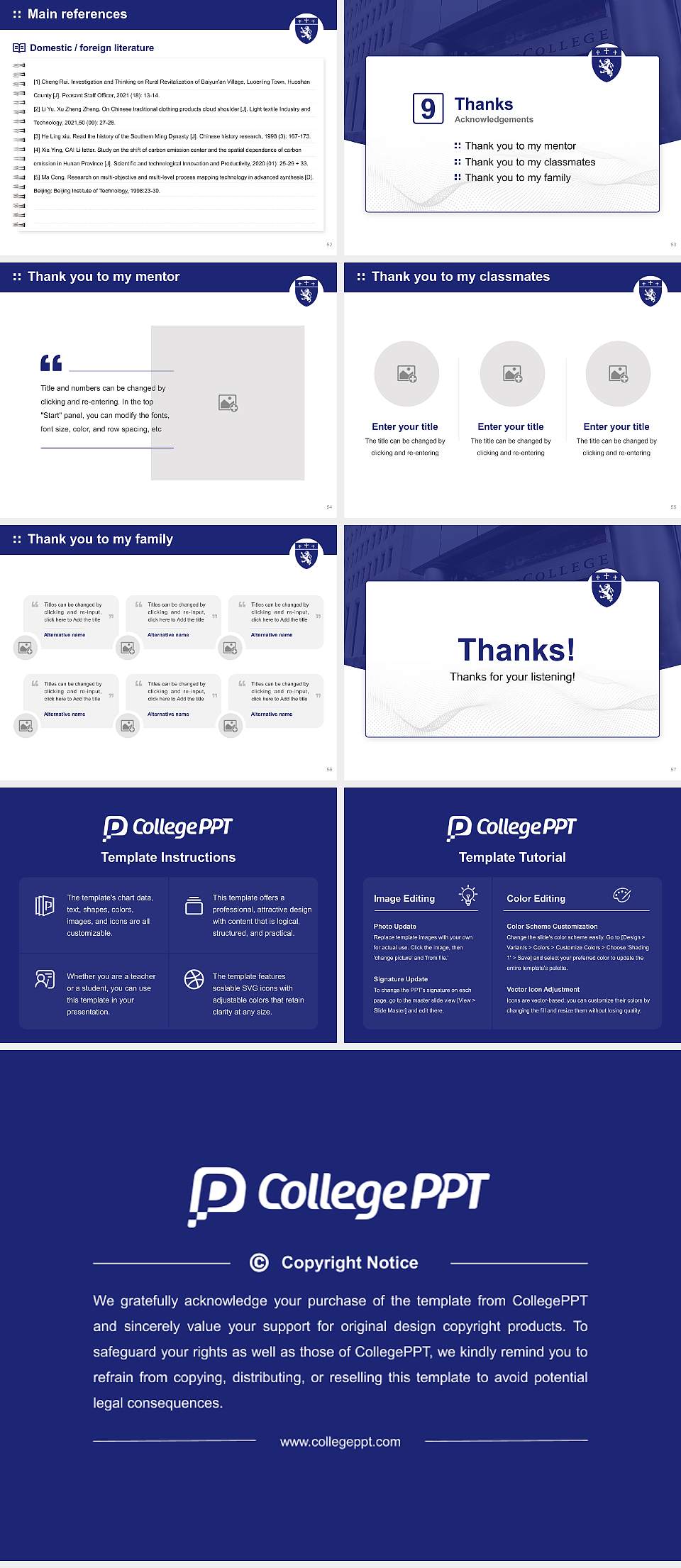The King’S College Graduation Thesis Defense PPT Template4:3 ratio PPT effect preview image7