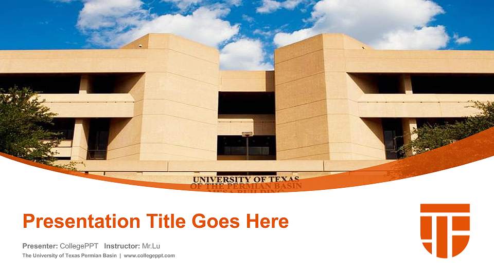 The University of Texas Permian Basin Course/Courseware Creation PPT Template16:9 ratio PPT effect preview image