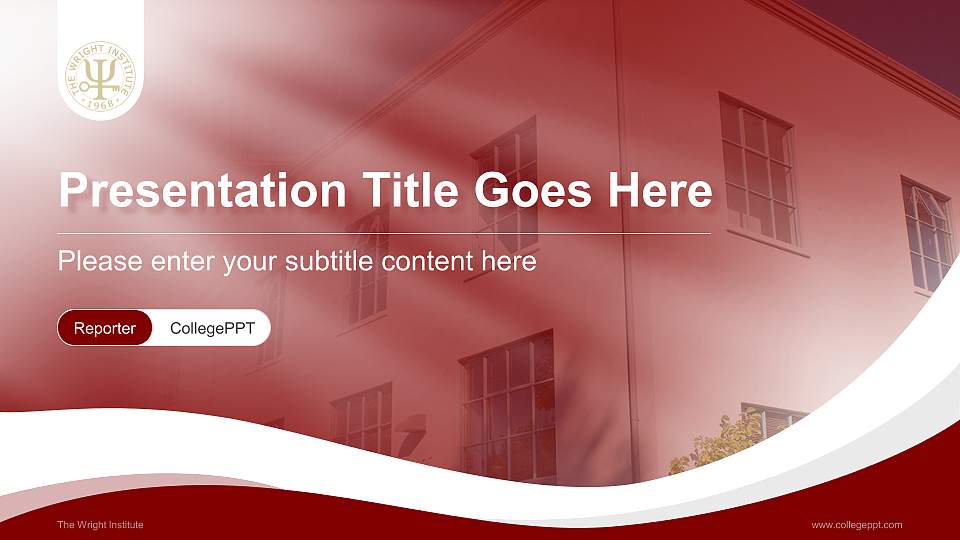 The Wright Institute Lecture Sharing and Networking Event PPT Template16:9 ratio PPT effect preview image