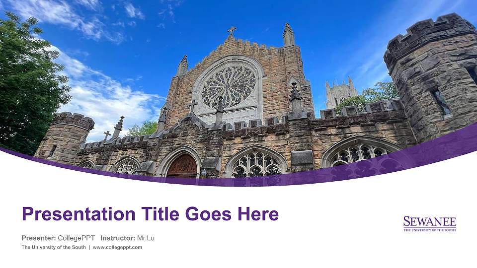 The University of the South Course/Courseware Creation PPT Template16:9 ratio PPT effect preview image