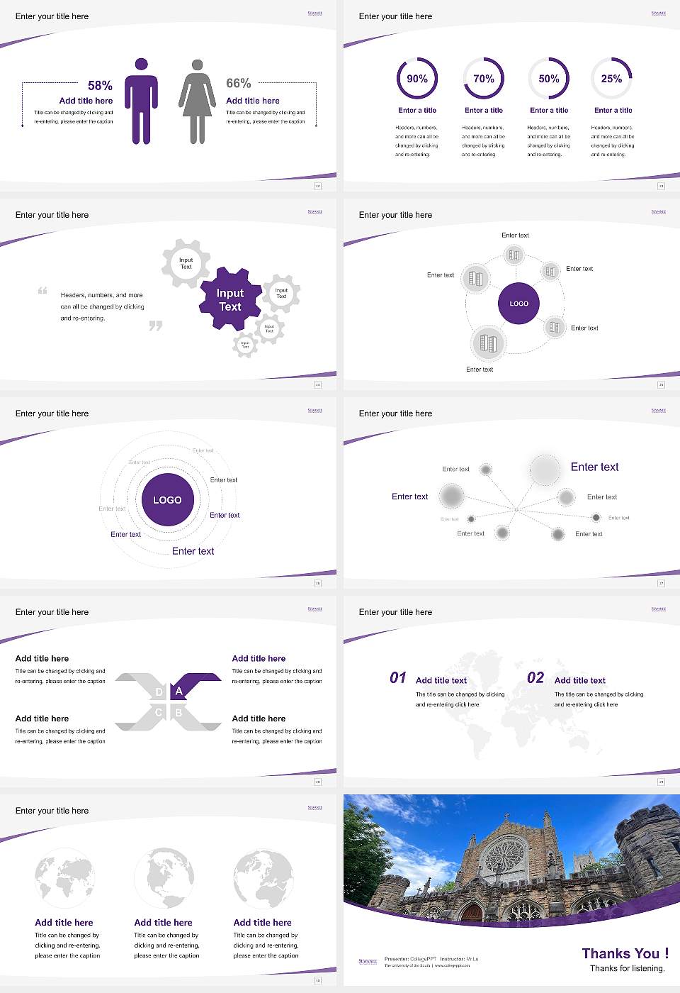 The University of the South Course/Courseware Creation PPT Template16:9 ratio PPT effect preview image4