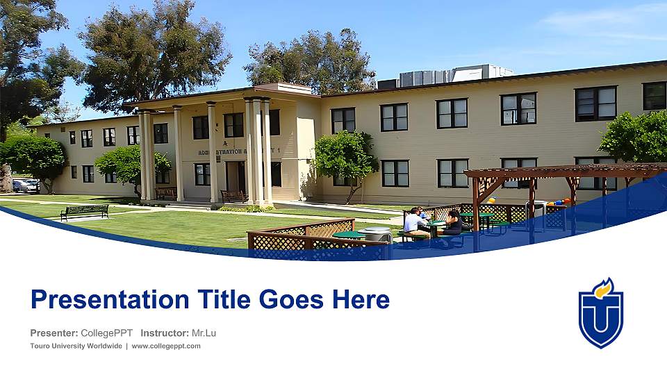 Touro University Worldwide Course/Courseware Creation PPT Template16:9 ratio PPT effect preview image