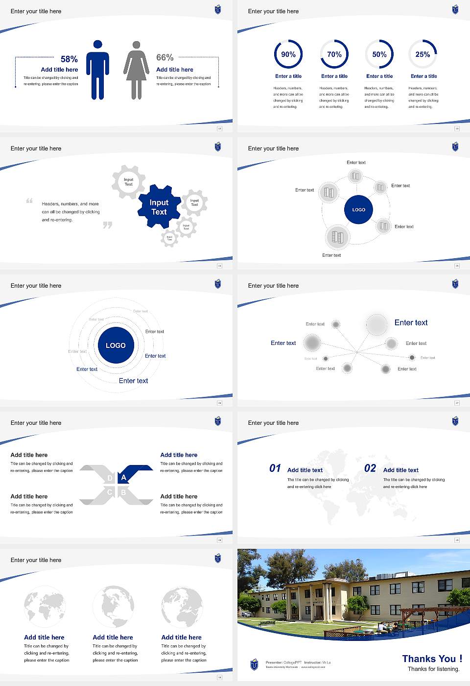 Touro University Worldwide Course/Courseware Creation PPT Template16:9 ratio PPT effect preview image4