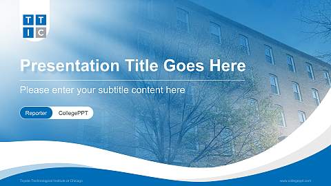 Toyota Technological Institute at Chicago Lecture Sharing and Networking Event PPT Template