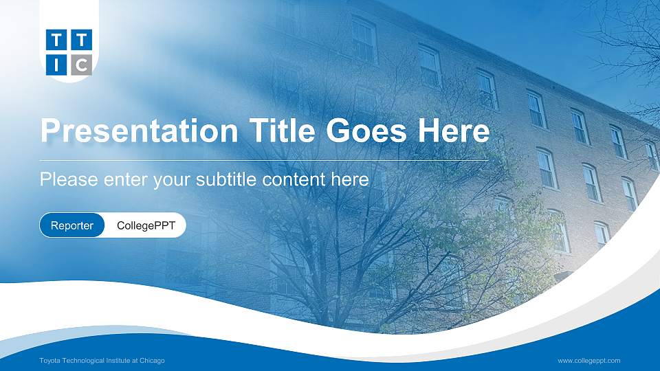 Toyota Technological Institute at Chicago Lecture Sharing and Networking Event PPT Template16:9 ratio PPT effect preview image