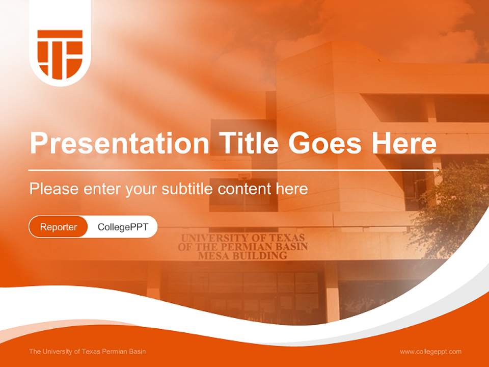 The University of Texas Permian Basin Lecture Sharing and Networking Event PPT Template4:3 ratio PPT effect preview image4