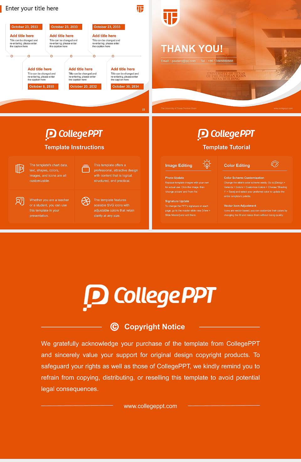 The University of Texas Permian Basin Lecture Sharing and Networking Event PPT Template4:3 ratio PPT effect preview image4