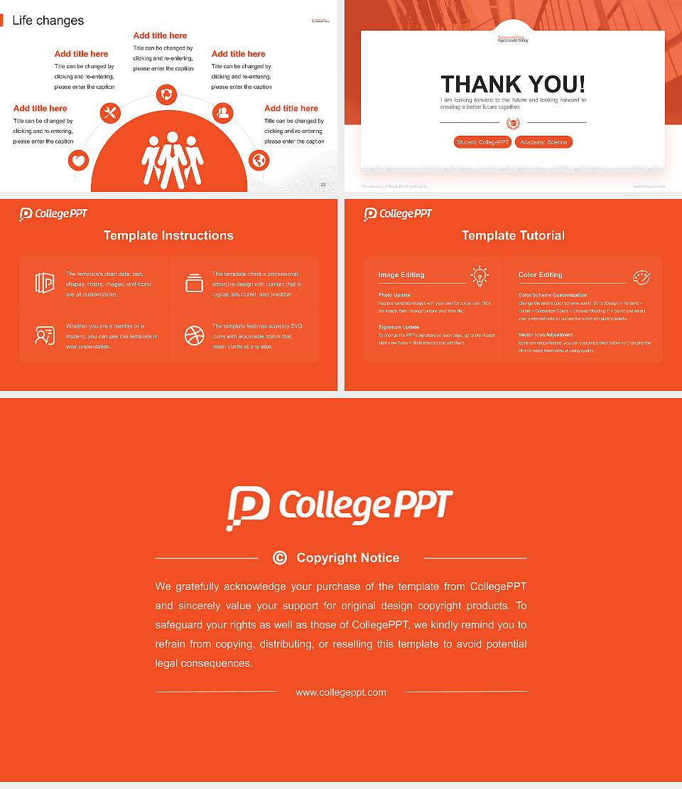 The University of Texas Rio Grande Valley National Scholarship Defense PPT Template16:9 ratio PPT effect preview image4