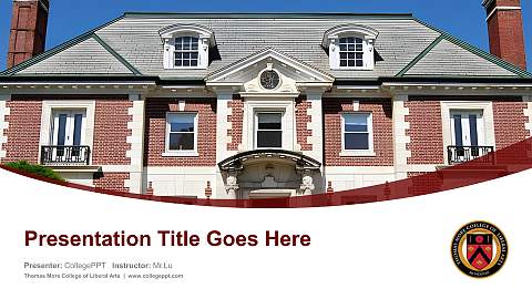 Thomas More College of Liberal Arts Course/Courseware Creation PPT Template