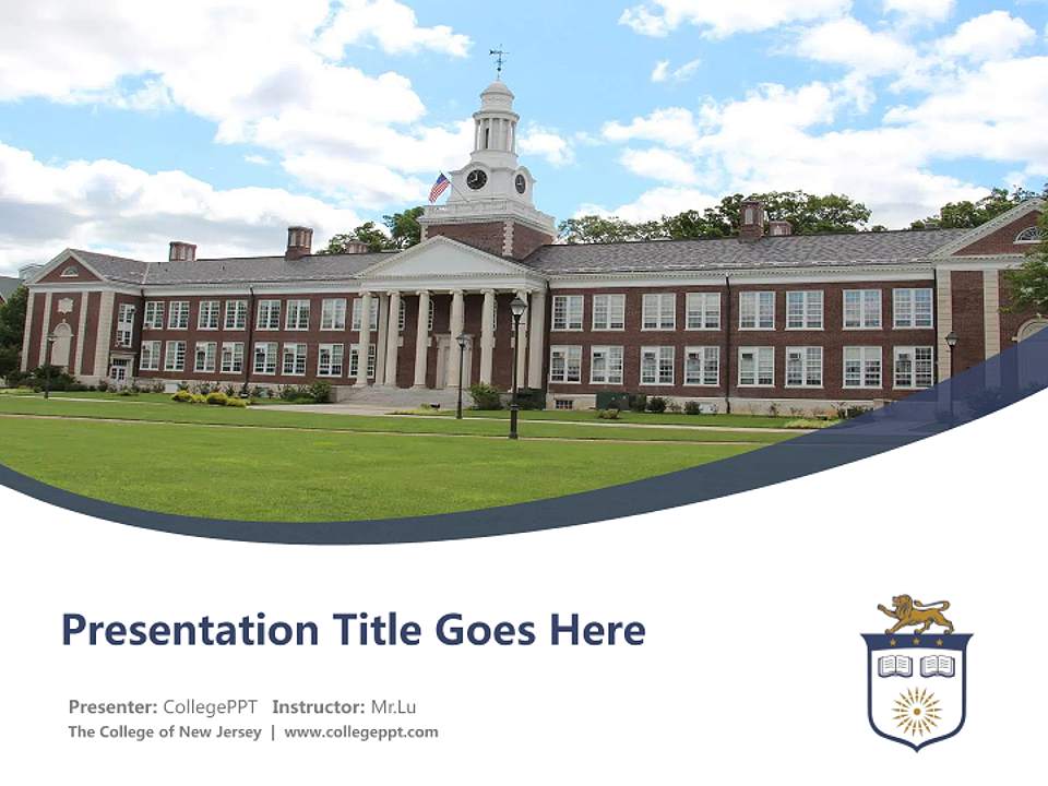 The College of New Jersey Course/Courseware Creation PPT Template4:3 ratio PPT effect preview image5