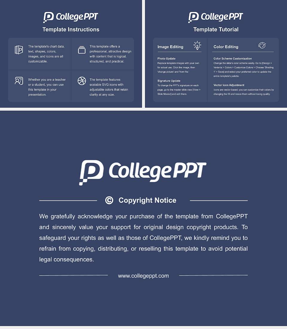 The College of New Jersey Course/Courseware Creation PPT Template4:3 ratio PPT effect preview image5