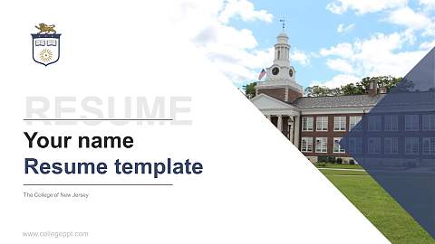 The College of New Jersey Resume PPT Template