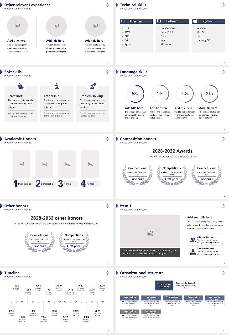 The College of New Jersey Resume PPT Template16:9 ratio PPT effect preview image3