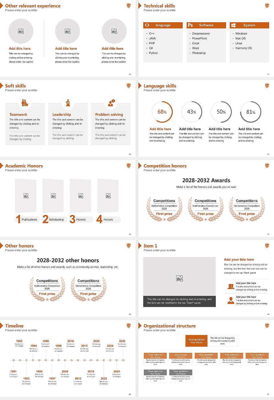 The University of Texas at Tyler Resume PPT Template16:9 ratio PPT effect preview image3