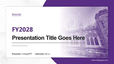 The University of the South Academic Presentation/Research Findings Report PPT Template