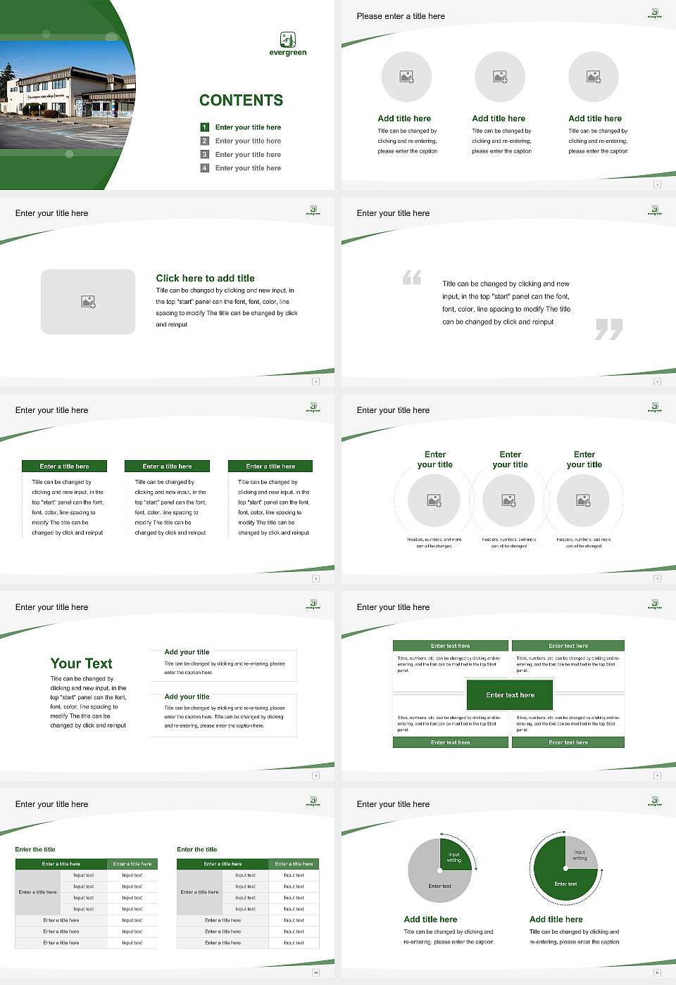 The Evergreen State College Course/Courseware Creation PPT Template16:9 ratio PPT effect preview image2