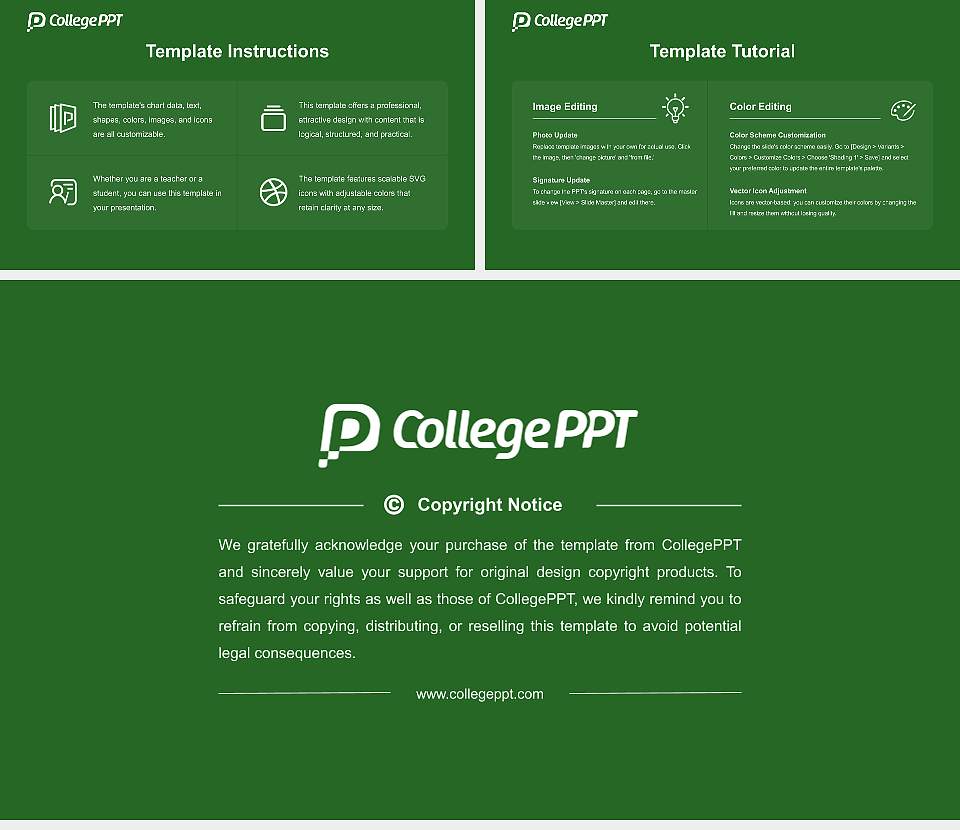 The Evergreen State College Course/Courseware Creation PPT Template16:9 ratio PPT effect preview image5