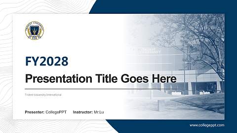 Trident University International Academic Presentation/Research Findings Report PPT Template
