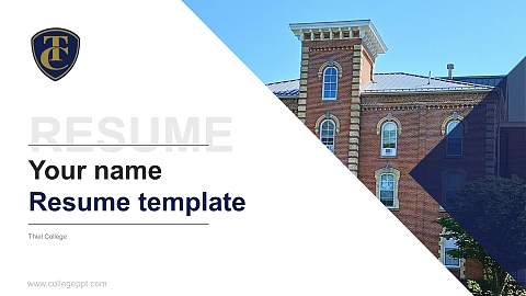 Thiel College Resume PPT Template