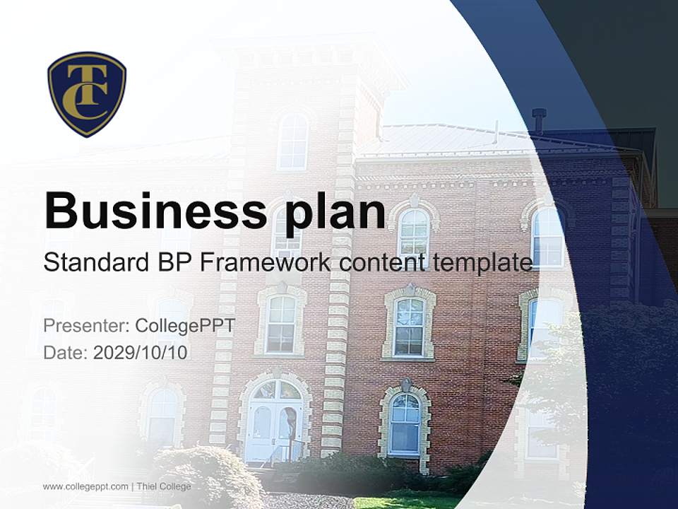 Thiel College Competition/Entrepreneurship Contest PPT Template4:3 ratio PPT effect preview image9