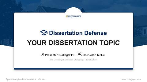 The University of Tennessee-Chattanooga Graduation Thesis Defense PPT Template