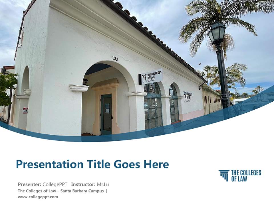 The Colleges of Law – Santa Barbara Campus Course/Courseware Creation PPT Template4:3 ratio PPT effect preview image5