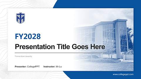 Thomas More University Academic Presentation/Research Findings Report PPT Template