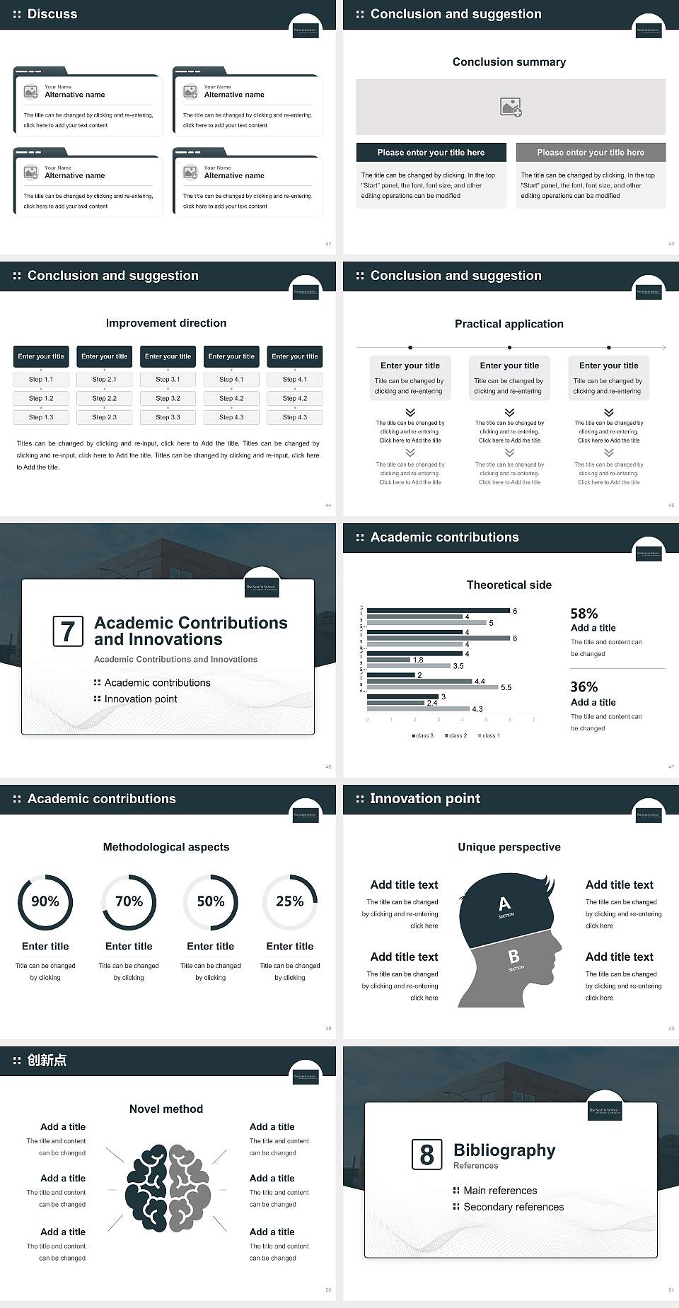The Seattle School of Theology & Psychology Graduation Thesis Defense PPT Template4:3 ratio PPT effect preview image6