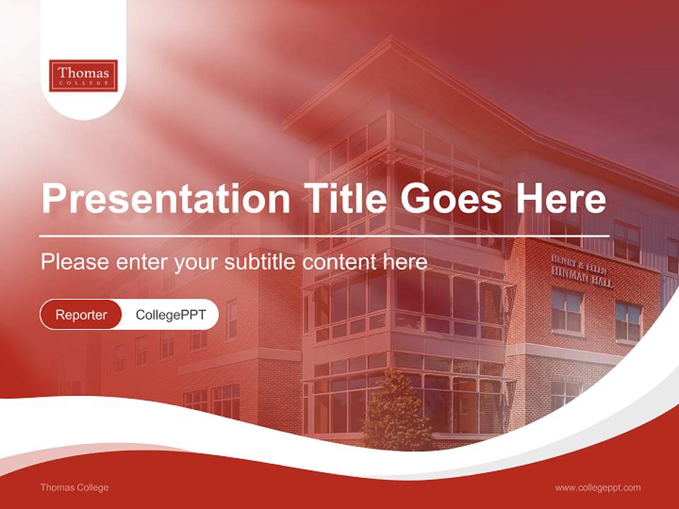 Thomas College Lecture Sharing and Networking Event PPT Template4:3 ratio PPT effect preview image4