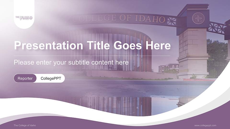 The College of Idaho Lecture Sharing and Networking Event PPT Template16:9 ratio PPT effect preview image