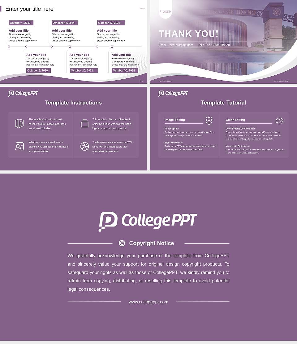The College of Idaho Lecture Sharing and Networking Event PPT Template16:9 ratio PPT effect preview image4
