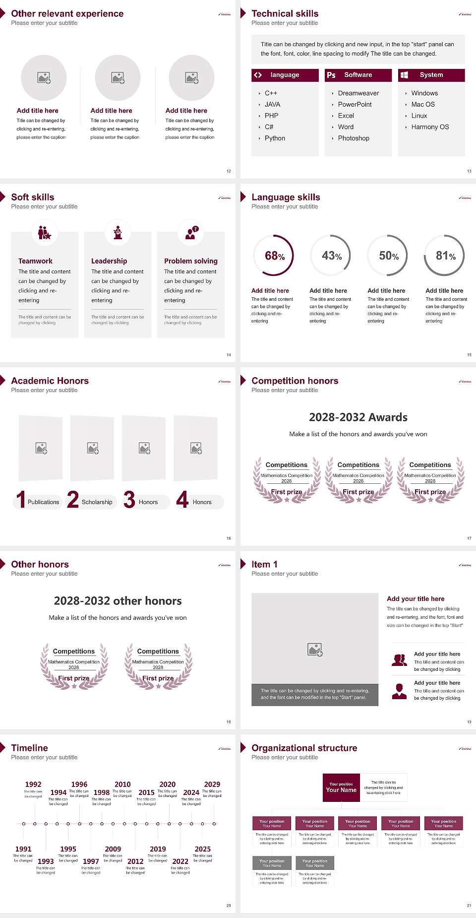 University of Montana Resume PPT Template4:3 ratio PPT effect preview image3